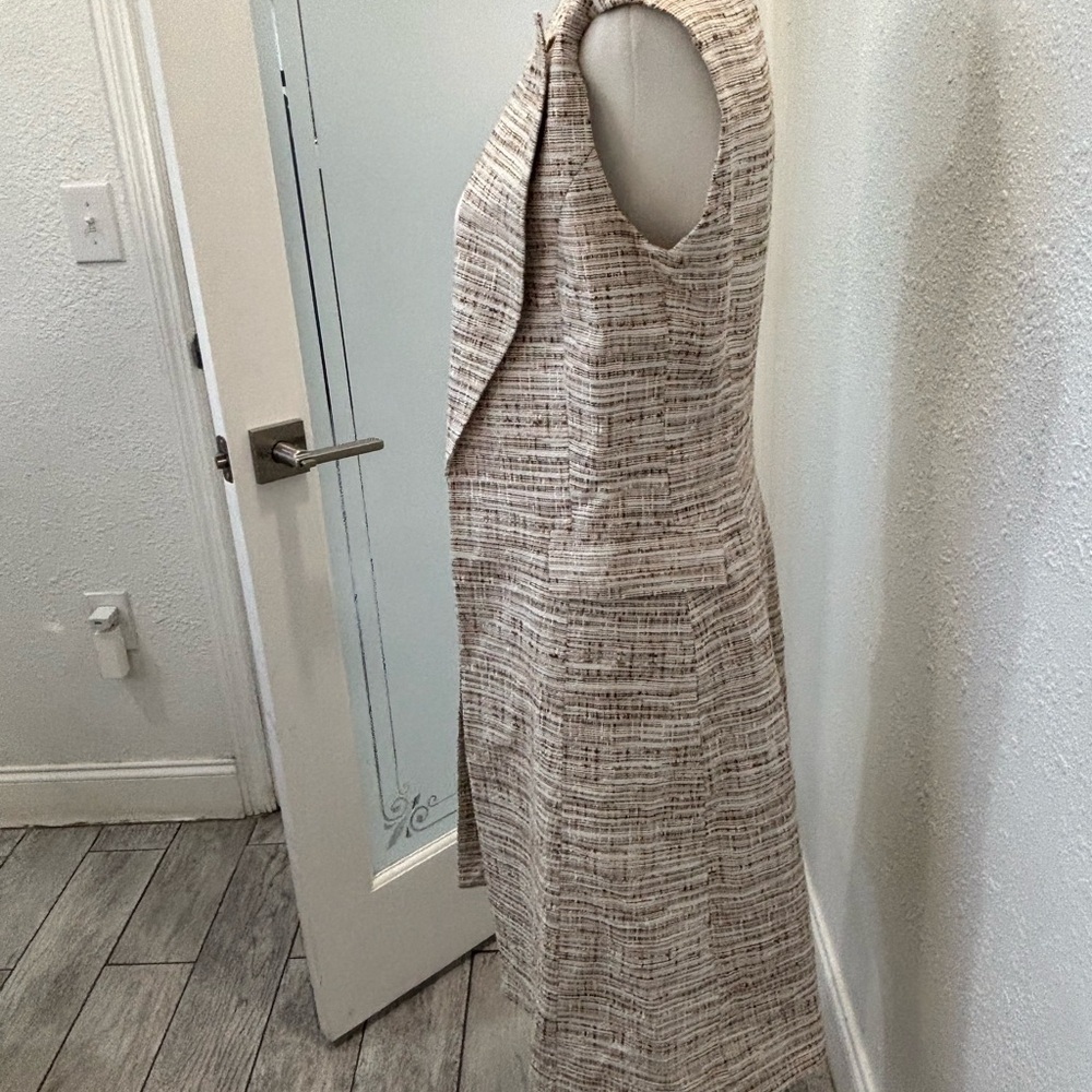 95 Twenty Textured Cream and Brown Vest - Picture 2 of 7